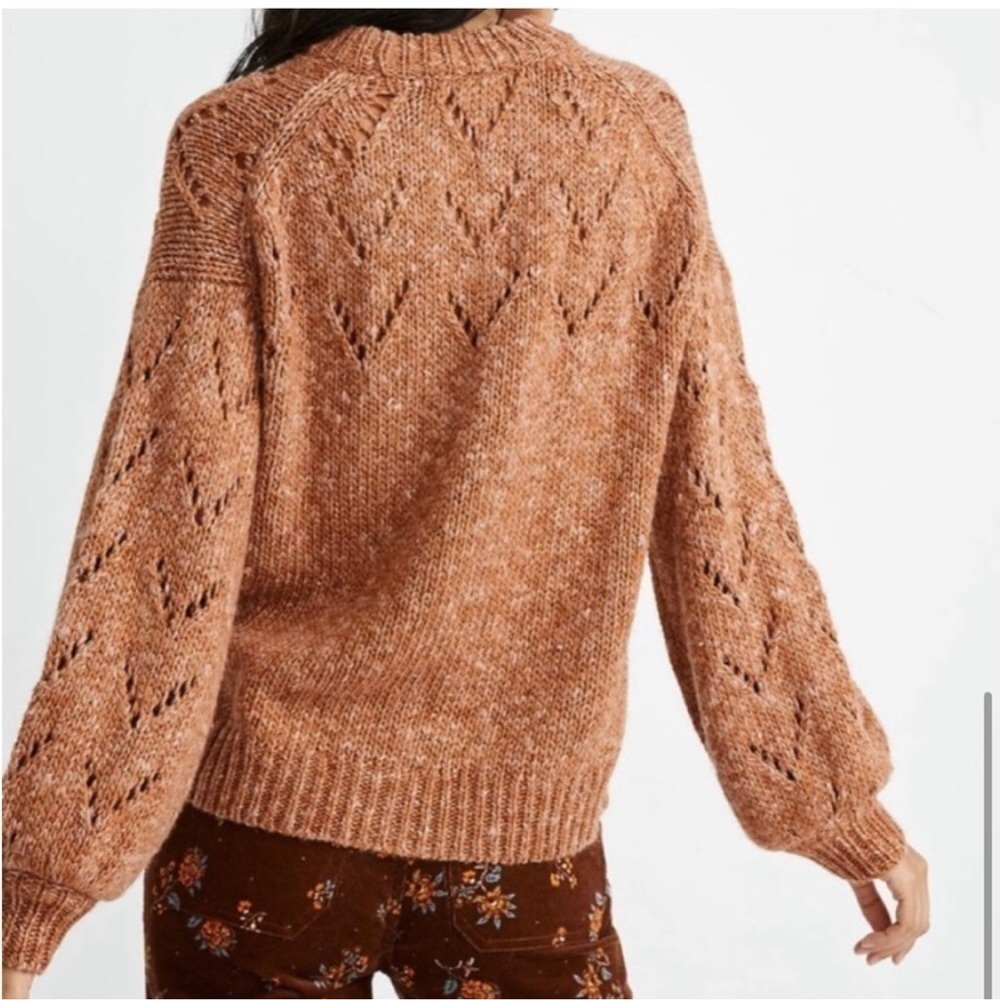 Madewell Pointelle Bubble-Sleeve Pullover Sweater - Picture 4 of 10